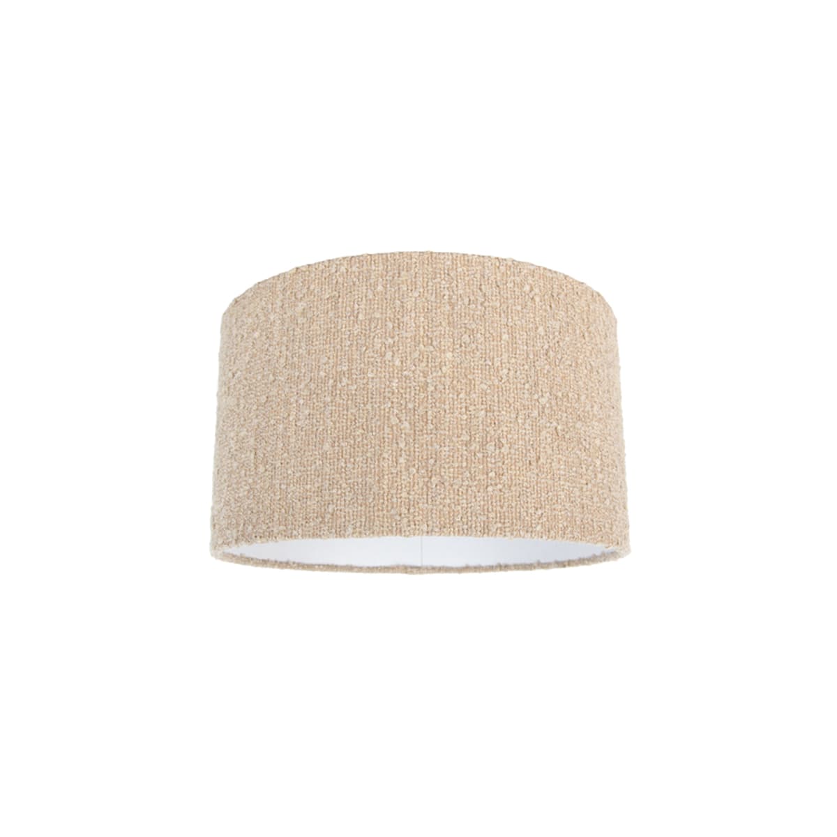 Stoffen lampenkap beige met bouclé stof 35/35/20 1