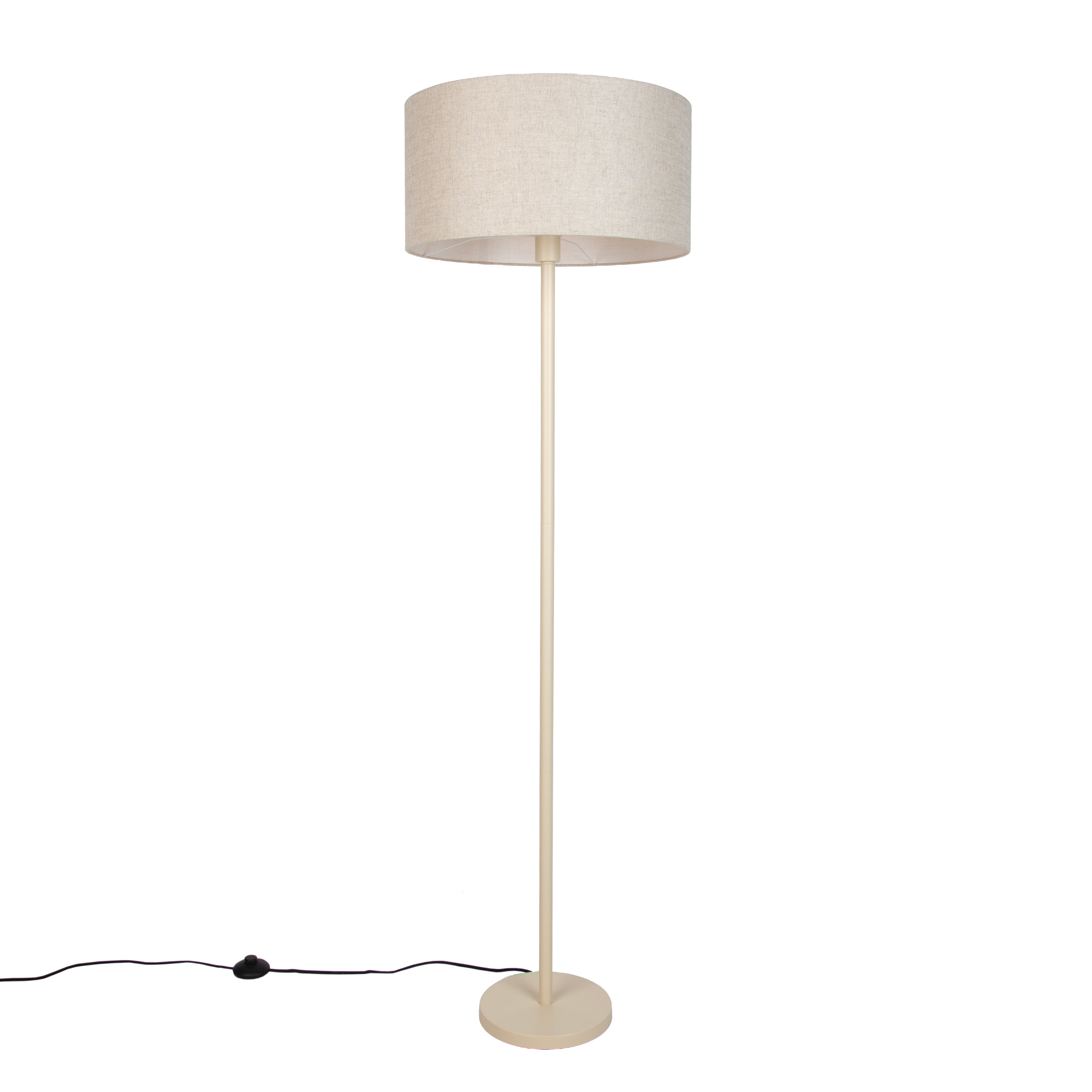 Japandi vloerlamp beige met kap lichtbruin 50cm - Simplo 1