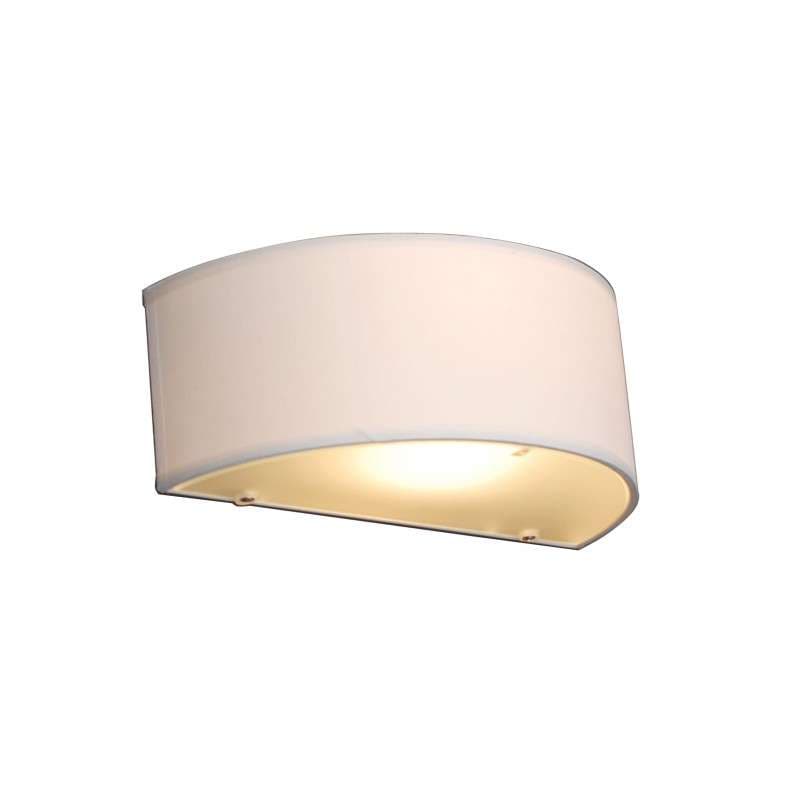 Vidiecka nástenná lampa polkruhová biela - Drum
