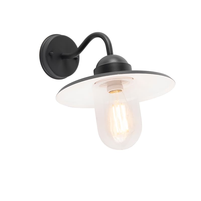 Rustikálna vonkajšia nástenná lampa tmavosivá IP44 - Kansas