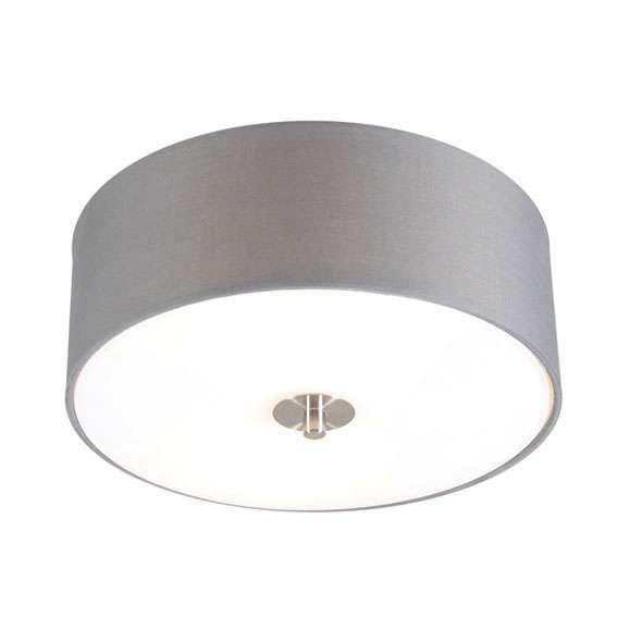Rustikálne stropné svietidlo sivé 30 cm - Drum