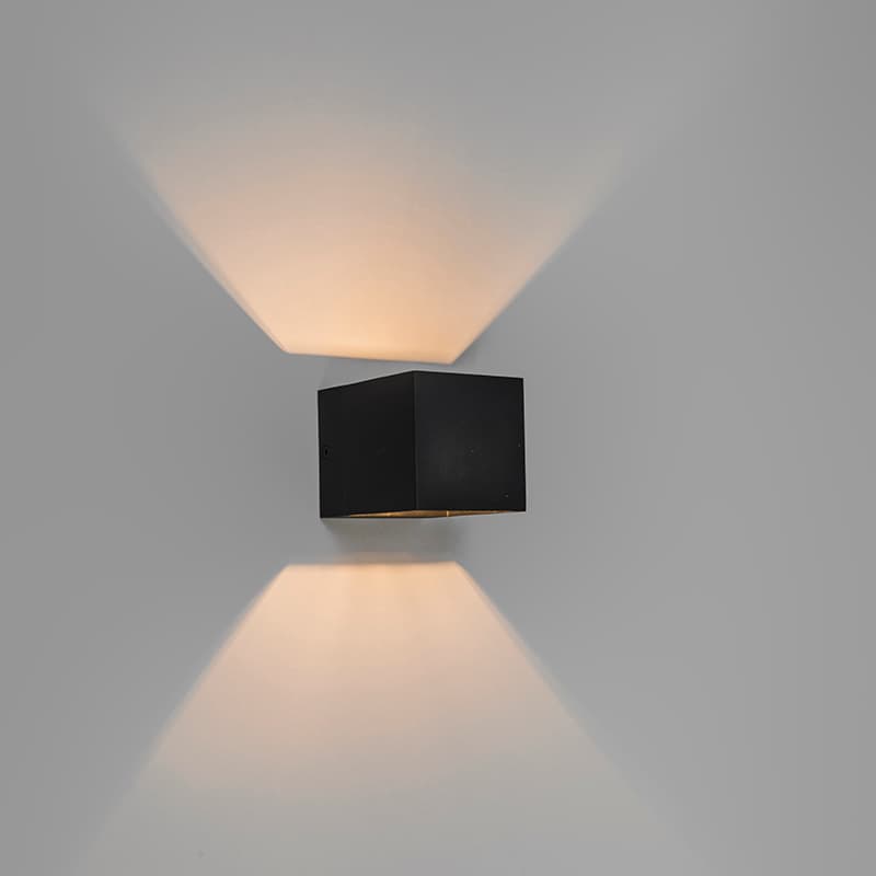 Moderná nástenná lampa čierna - Transfer