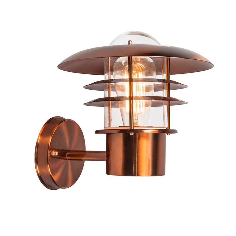 Vintage vonkajšia nástenná lampa medená IP44 - Prato 1