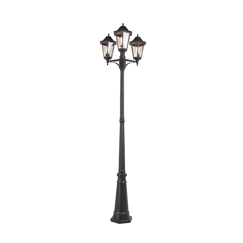 Vidiecka vonkajšia lampa čierna IP44 - New Orleans 3 1