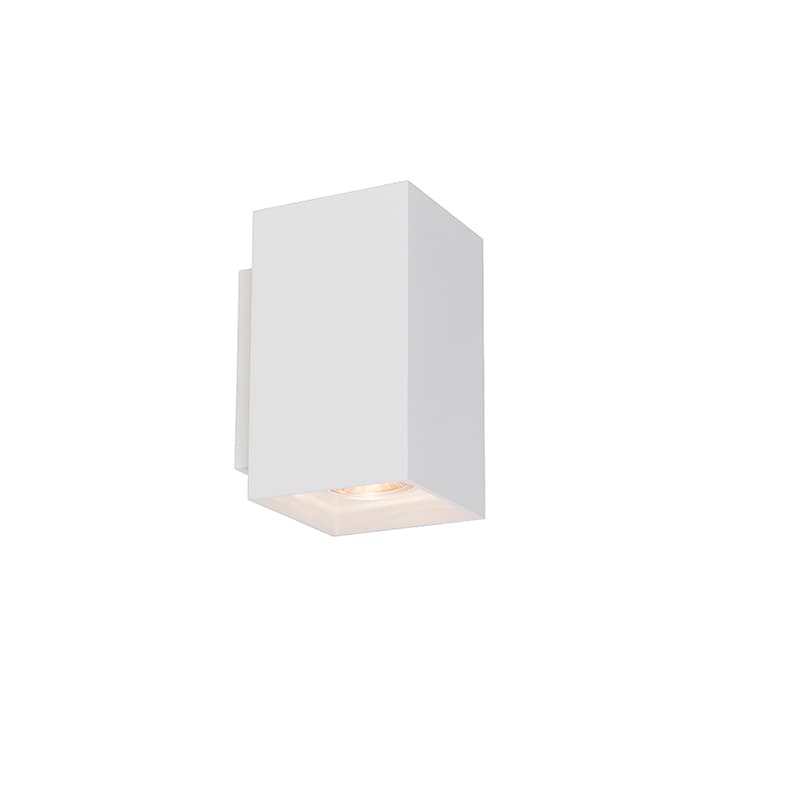 Moderná nástenná lampa biela štvorcová 2-svetlo - Sandy 1