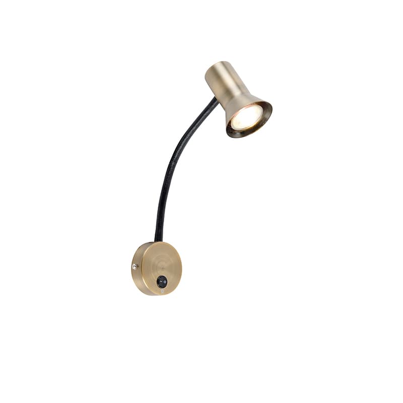 Nástenná lampa bronzová s flexibilným ramenom - Karin Flex 1