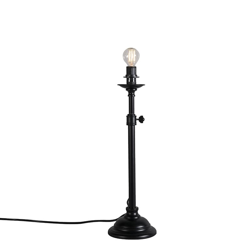 Klasická stolná lampa čierna nastaviteľná bez tienidla - Accia 1
