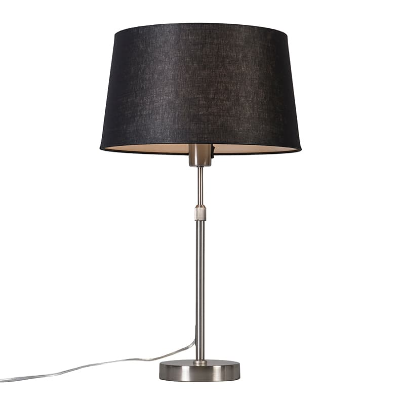 Stolná lampa z ocele s čiernym tienidlom 35 cm nastaviteľná - Parte 1