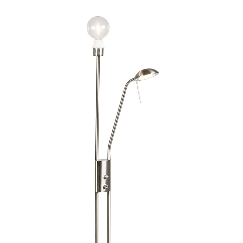 Moderná stojaca lampa z ocele stmievateľná - Luxor