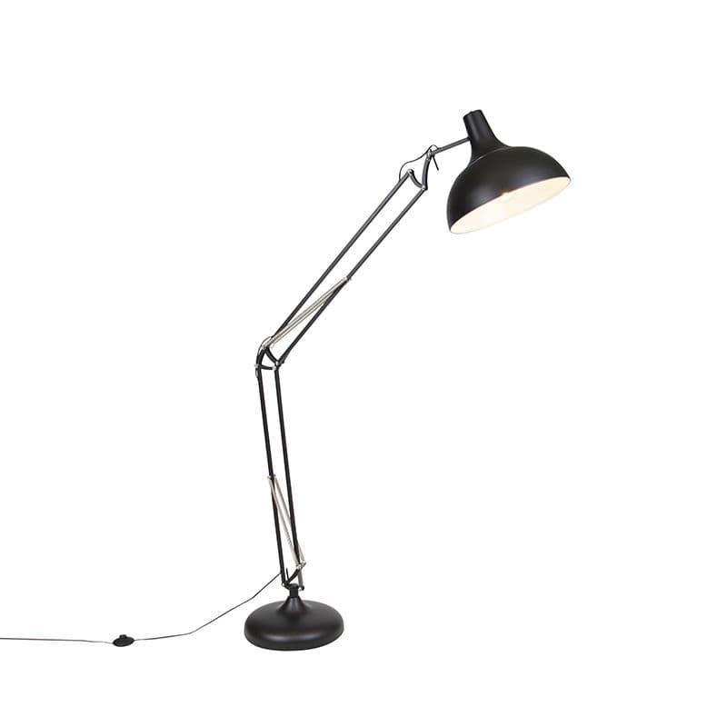 Priemyselná stojaca lampa čierna nastaviteľná - Hobby 1