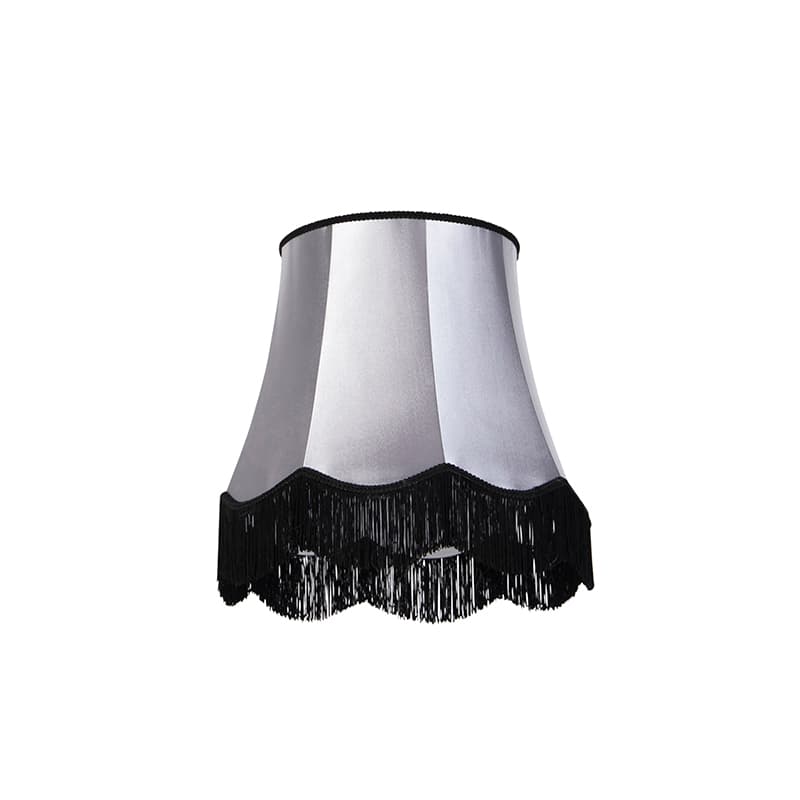 Hodvábny tienidlo čierny so sivou 45 cm - Granny 1