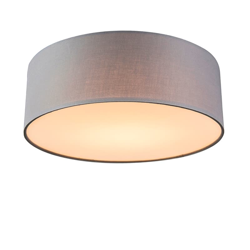 Stropné svietidlo sivé 30 cm vrátane LED - Drum LED