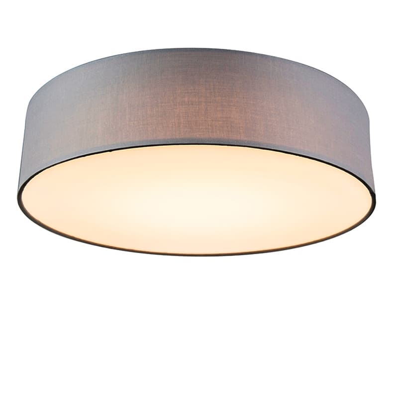 Stropné svietidlo sivé 40 cm vrátane LED - Drum LED 1