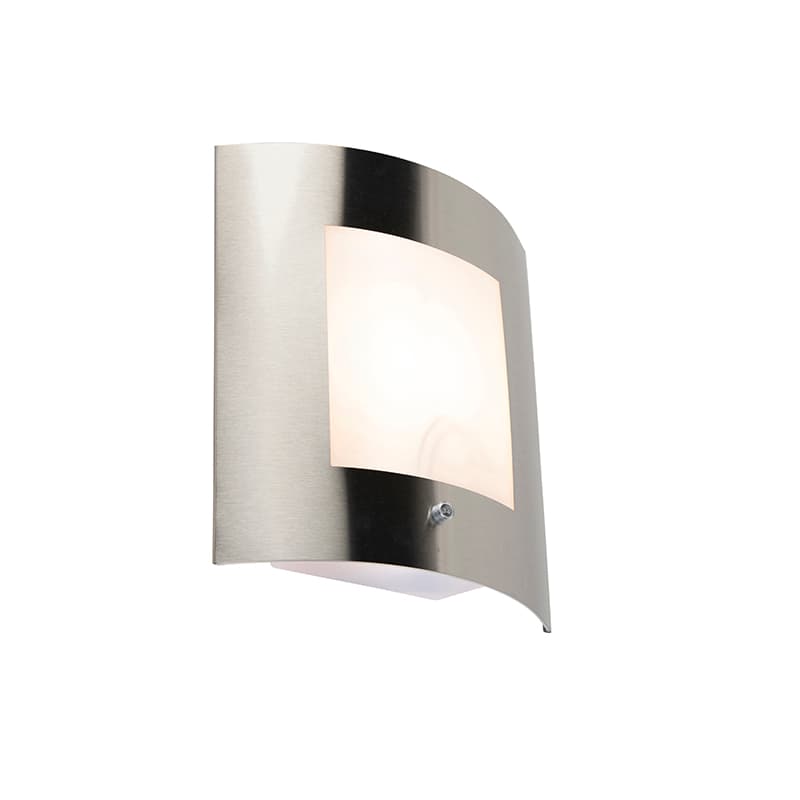 Vonkajšia nástenná lampa oceľ IP44 senzor súmraku - Emmerald 1