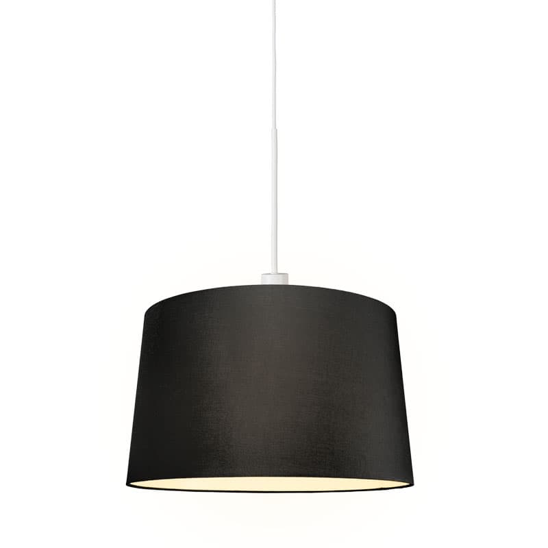 Moderné závesné svietidlo biele s tienidlom 45 cm čierne - Combi 1 1