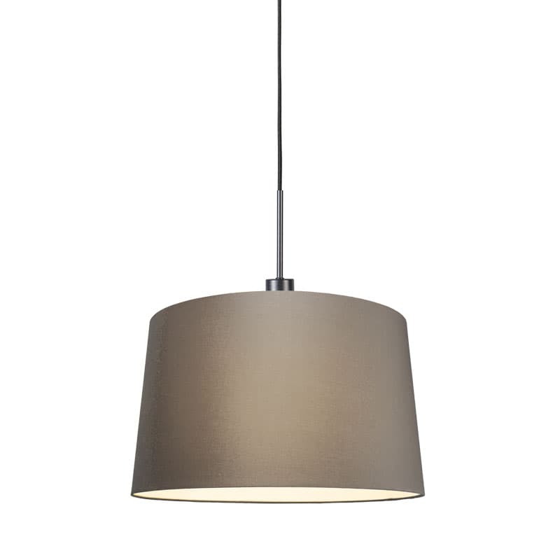 Moderné závesné svietidlo čierne s tienidlom 45 cm taupe - Combi 1
