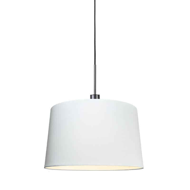 Moderné závesné svietidlo čierne s tienidlom 45 cm biele - Combi 1 1
