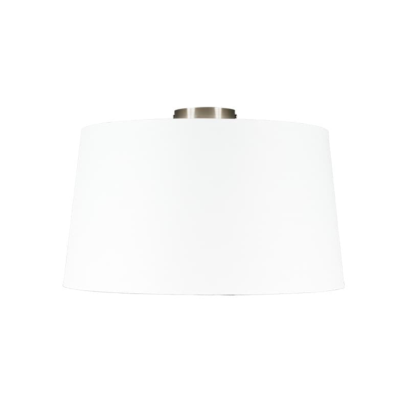 Moderné stropné svietidlo oceľ s bielym tienidlom 45 cm - Combi 1