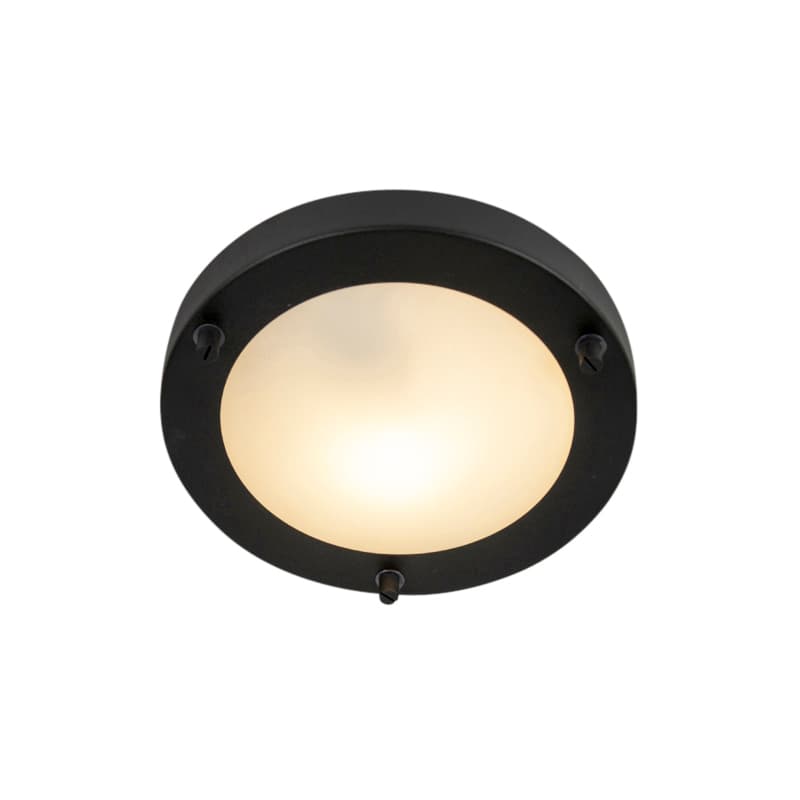Moderné stropné svietidlo čierne 18 cm IP44 - Yuma