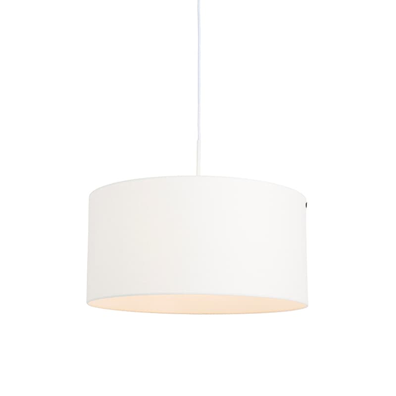 Moderné závesné svietidlo biele s bielym tienidlom 50 cm - Combi 1