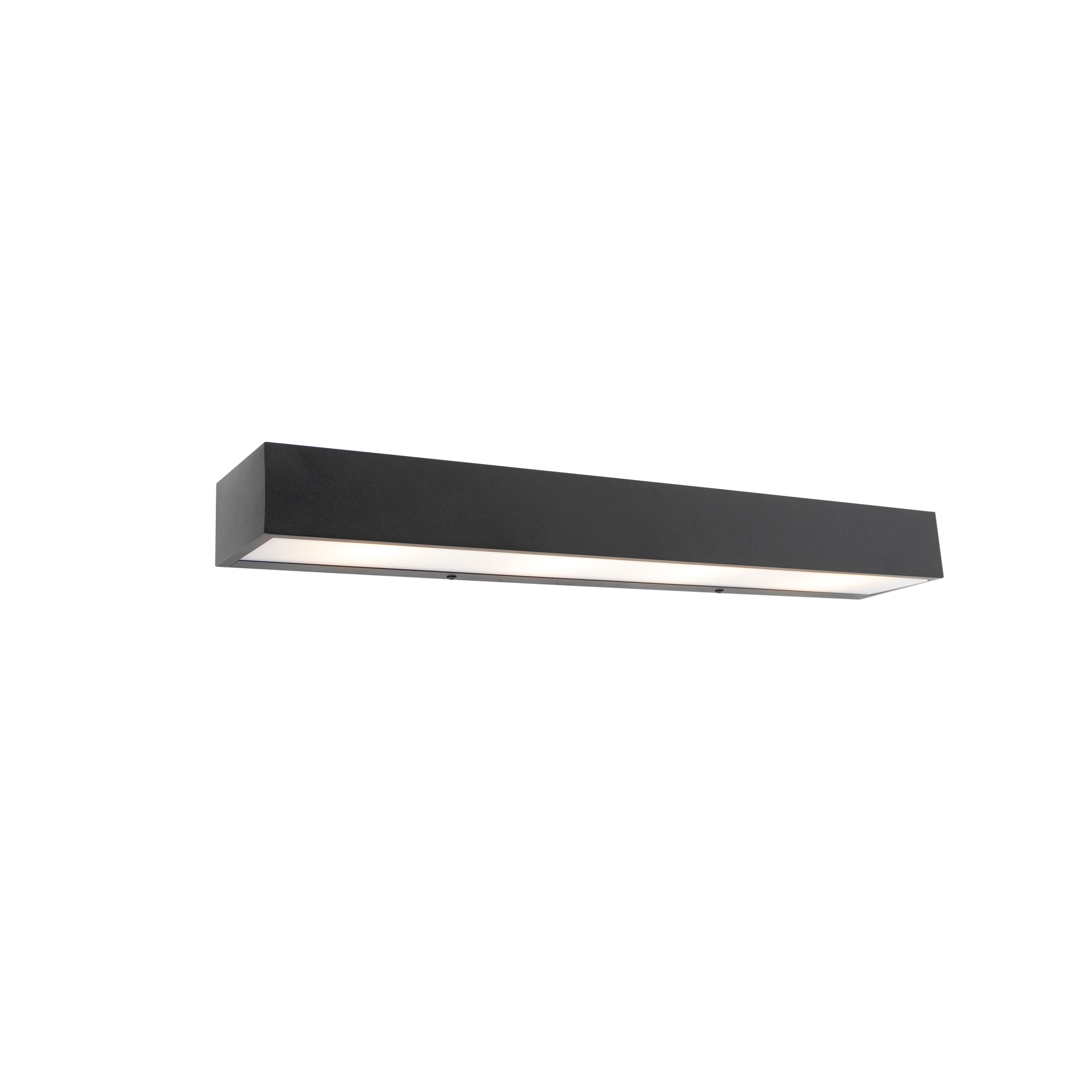 Dizajnová predĺžená nástenná lampa čierna 60 cm - Houx 1