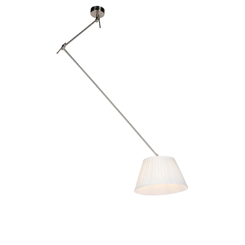 Osvetlenie na záves s pleteným tienidlom krémovej farby 35 cm - Blitz