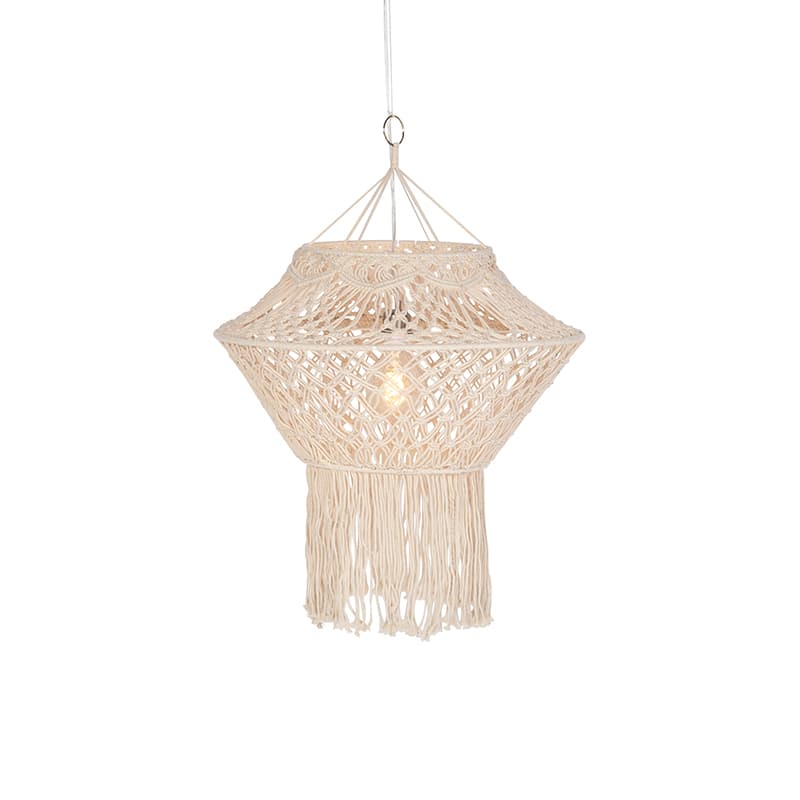 Rustikálne závesné svietidlo Makramé 90 cm - String 1