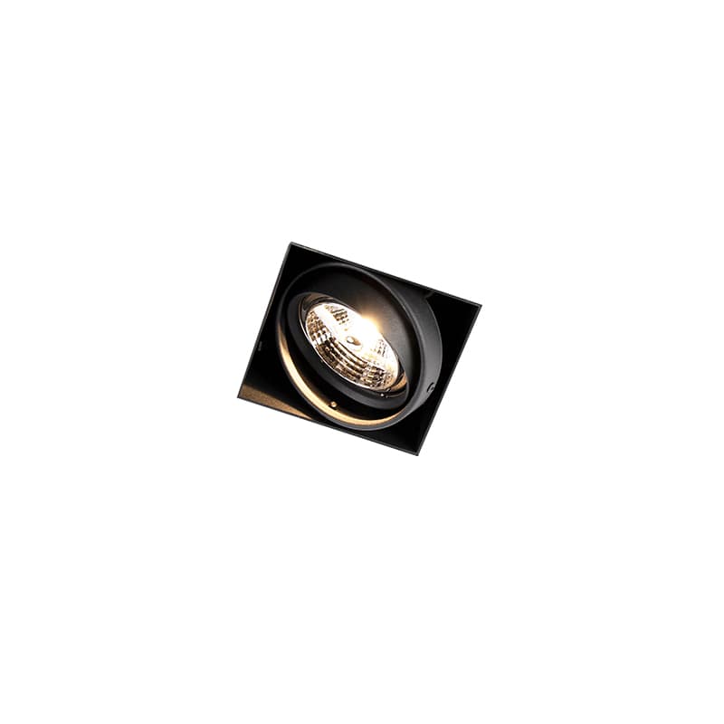 Zápustený reflektor čierny GU10 AR70 bez rámu - Oneon 1