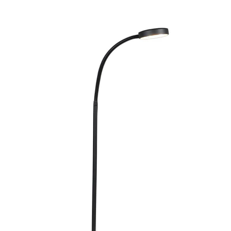 Moderná stojaca lampa čierna vrátane LED nastaviteľná - Trax 1