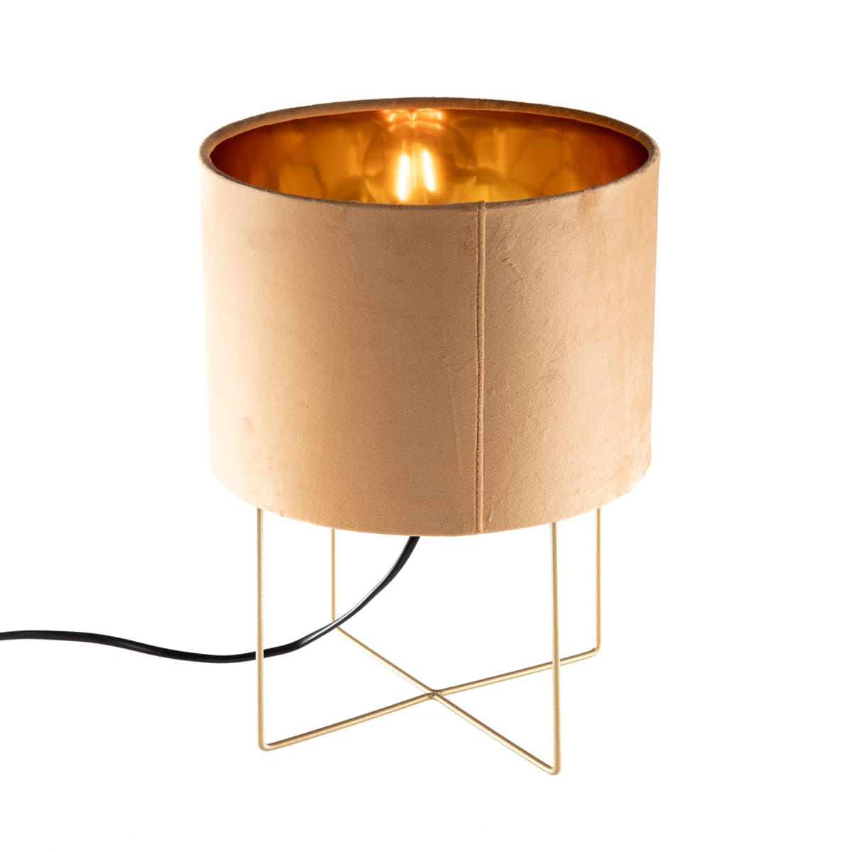 Moderná stolná lampa žltá so zlatom - Rosalina 1