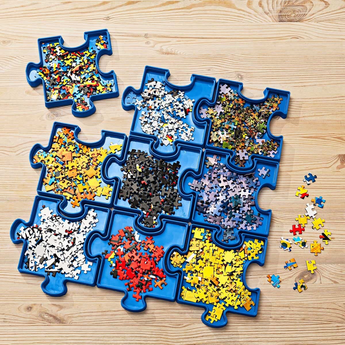 Misky na triedenie puzzle, 9 ks