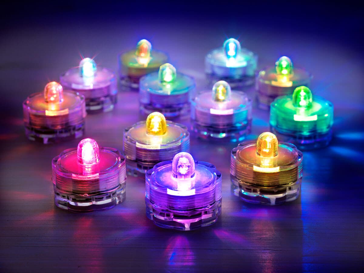 LED čajové sviečky Colorky, 12 ks 1