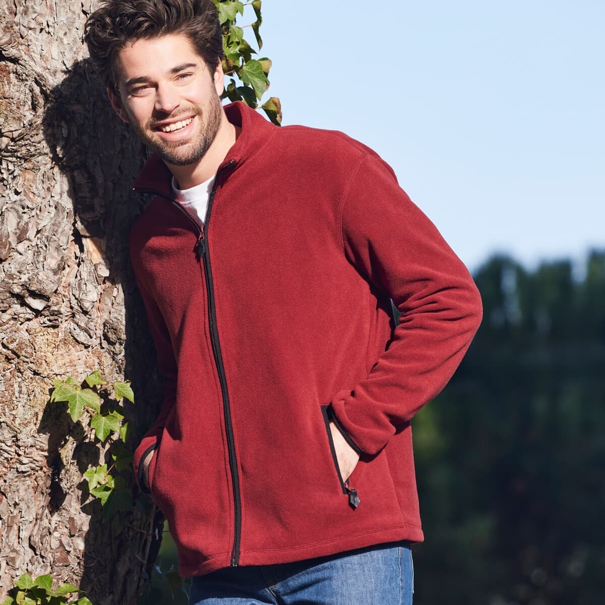 Bunda na zips, z mikrofleece