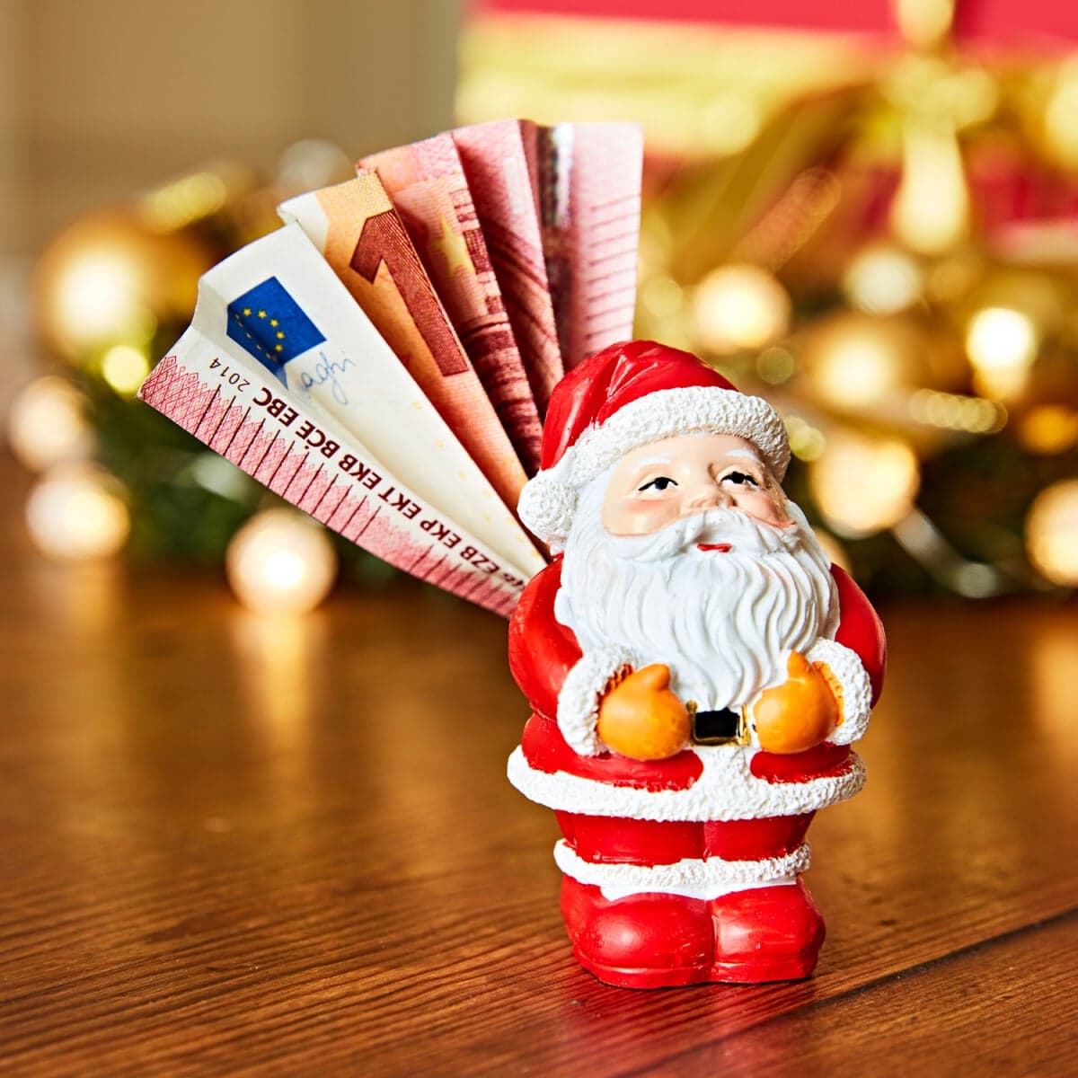 Poslíček s peniazmi Santa Claus