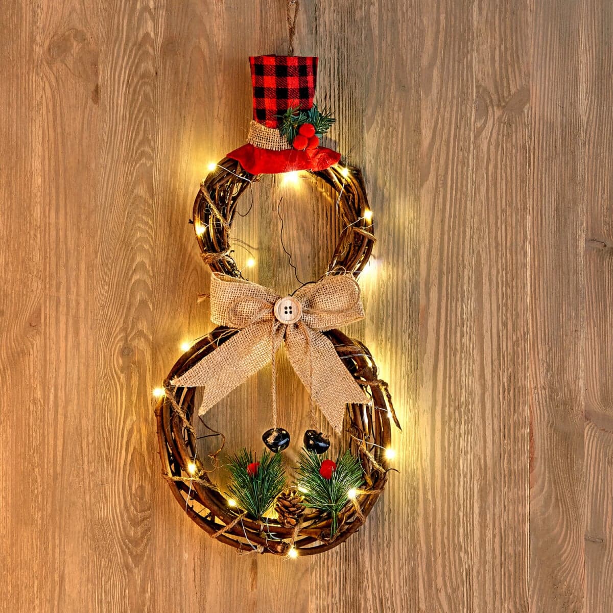LED dekorácia Snehuliak