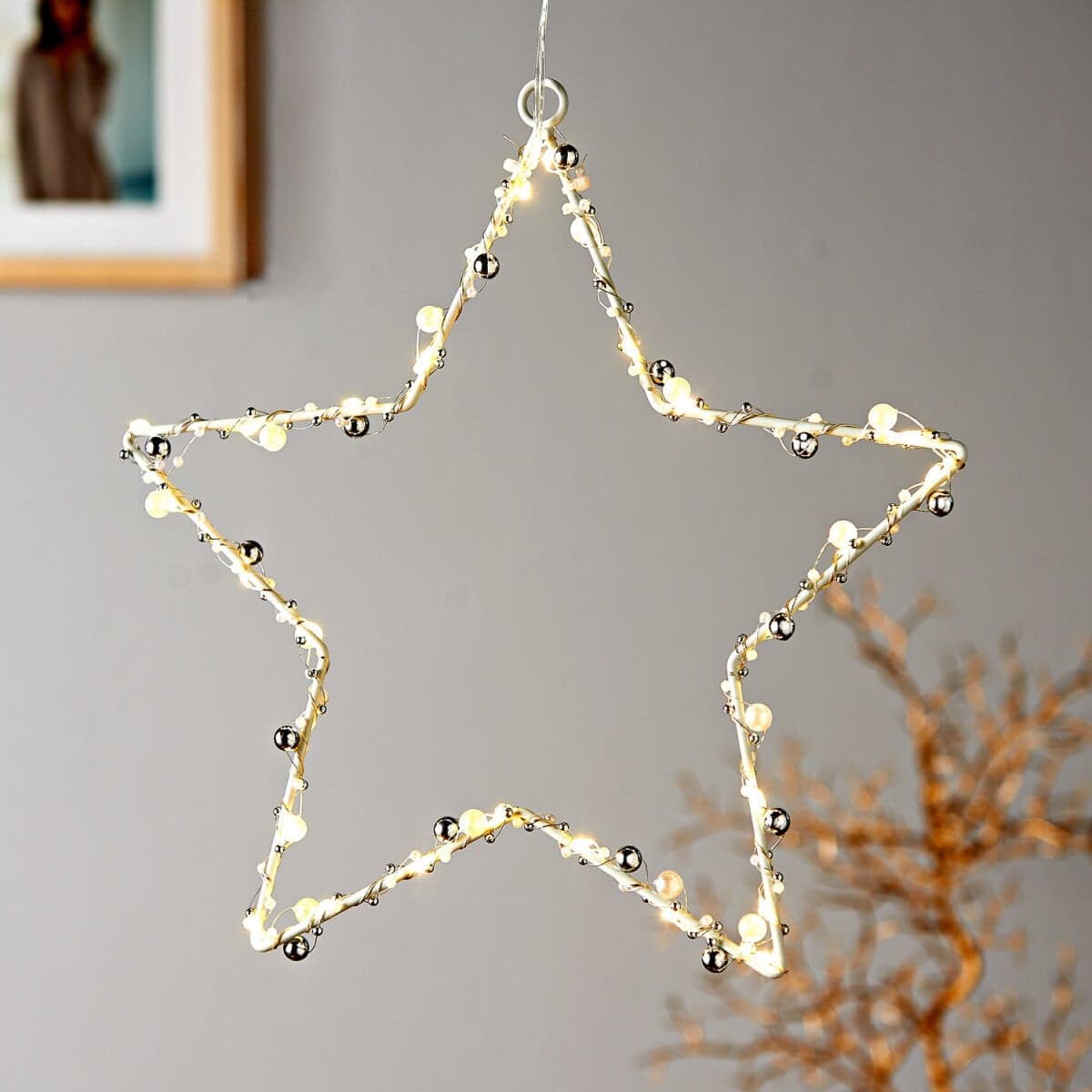 LED kovová hviezda 1