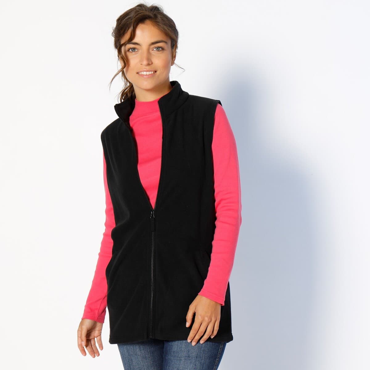 Fleecová vesta na zips 1