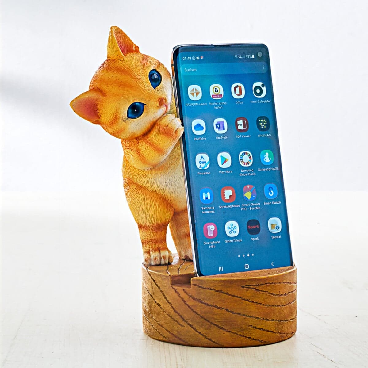 Stojanček na mobil Mačka 1