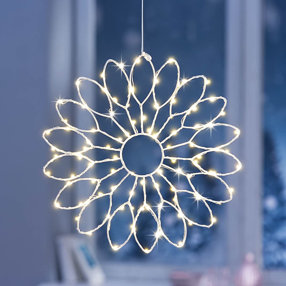 LED závesná dekorácia Ľadový kvet 1