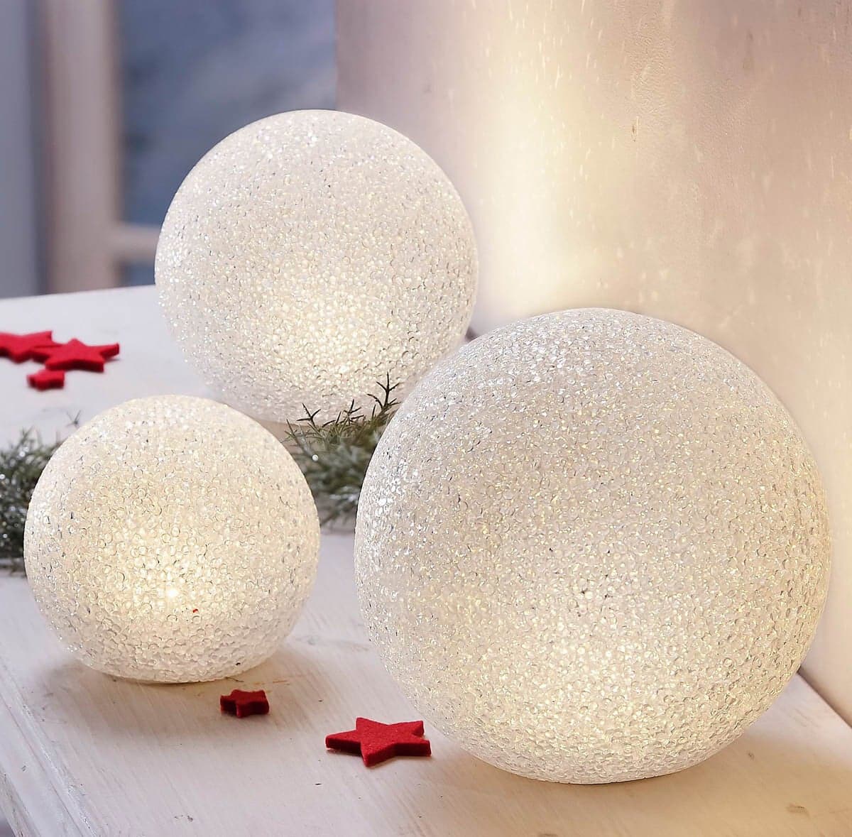 LED Guľa Frozen, sada 3 ks 1