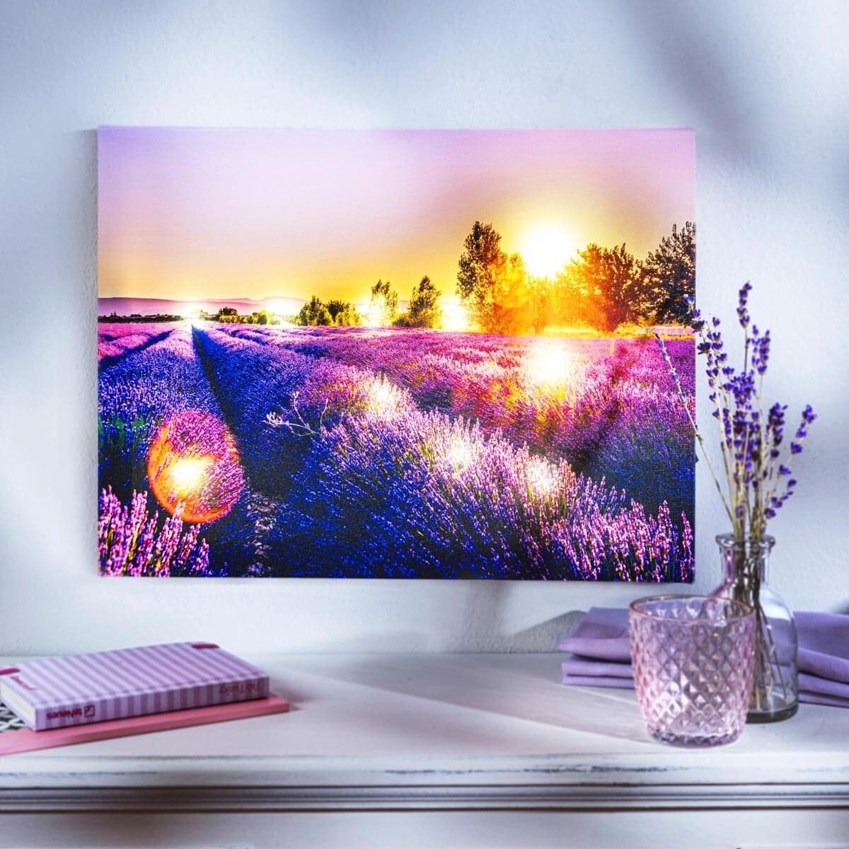LED obraz Levanduľové pole