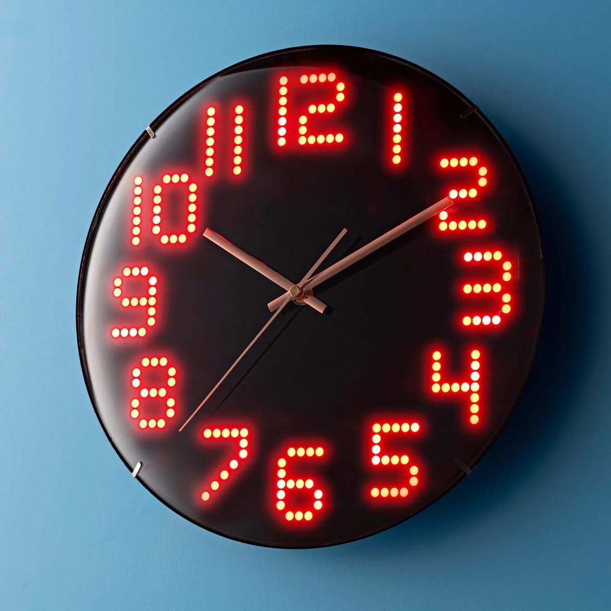 LED nástenné hodiny s podsvietením 1