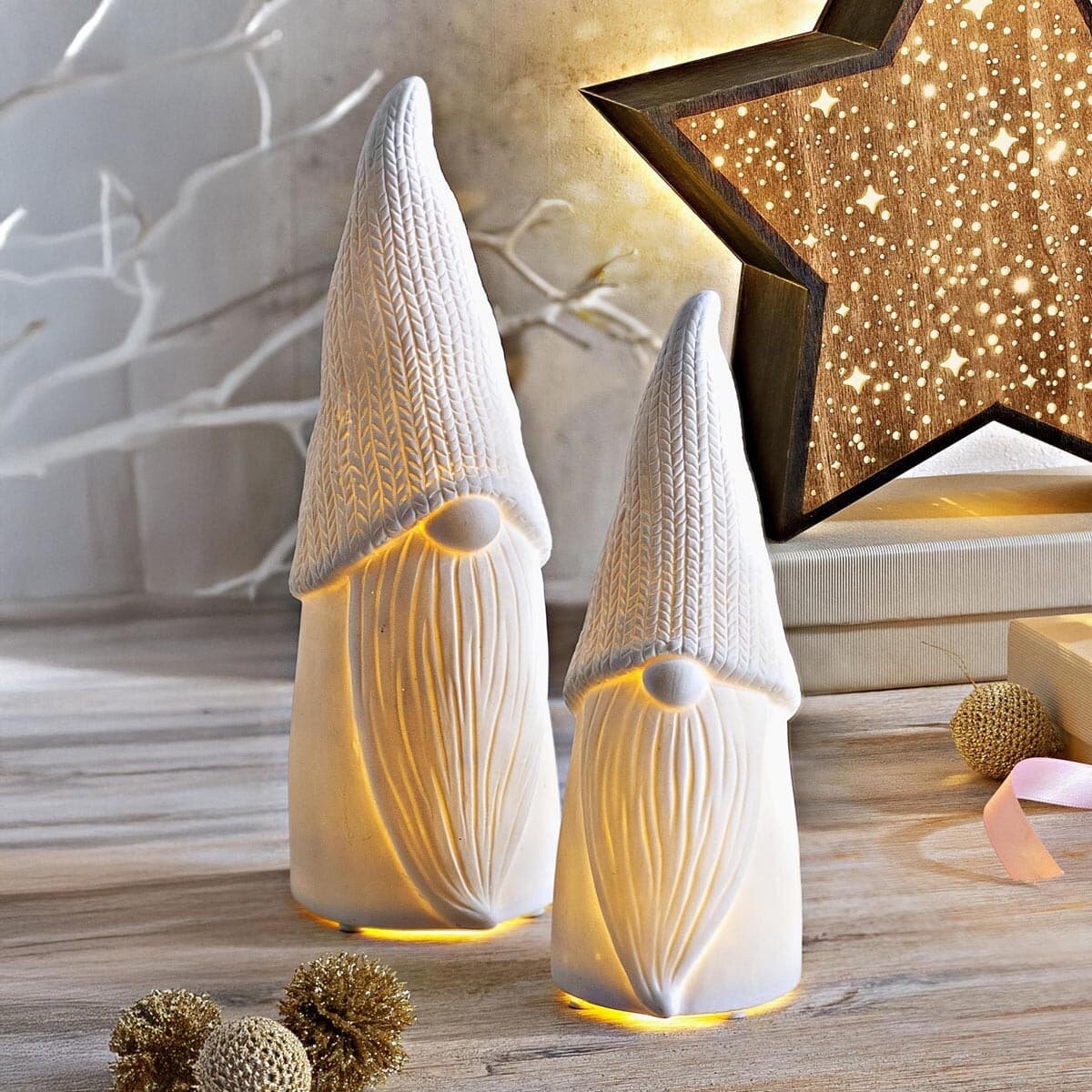 LED porcelánový Škriatok, sada 2 ks 1