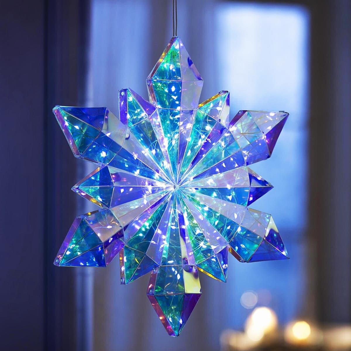 LED závesná dekorácia Dúhový kryštál 1