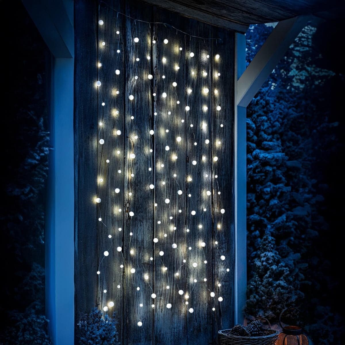LED svetelný záves Snehové gule 1