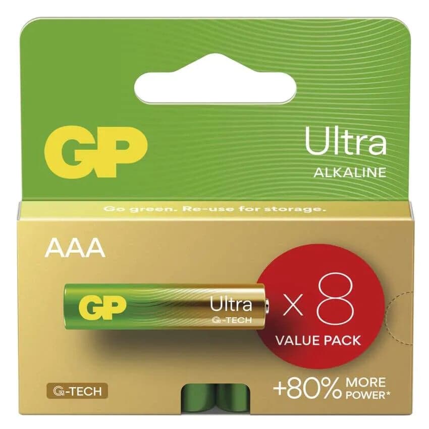 GP alkalická batéria ULTRA AAA, 8 ks 1