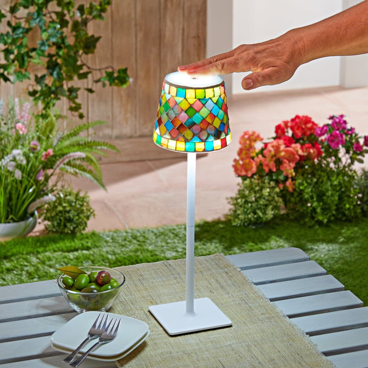 Dotyková lampa Tiffany štýl 1