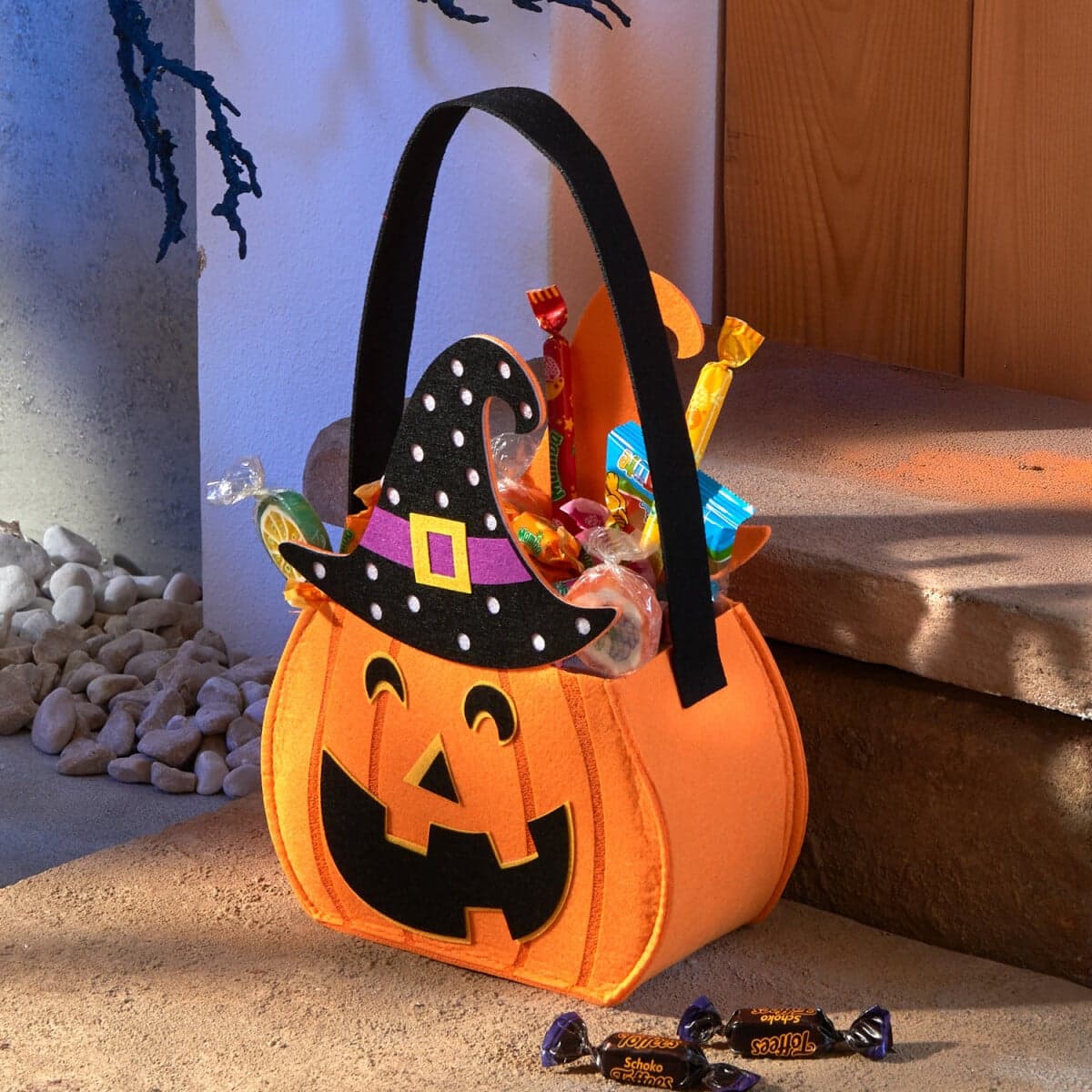 Halloweenska taška Tekvica s klobúkom