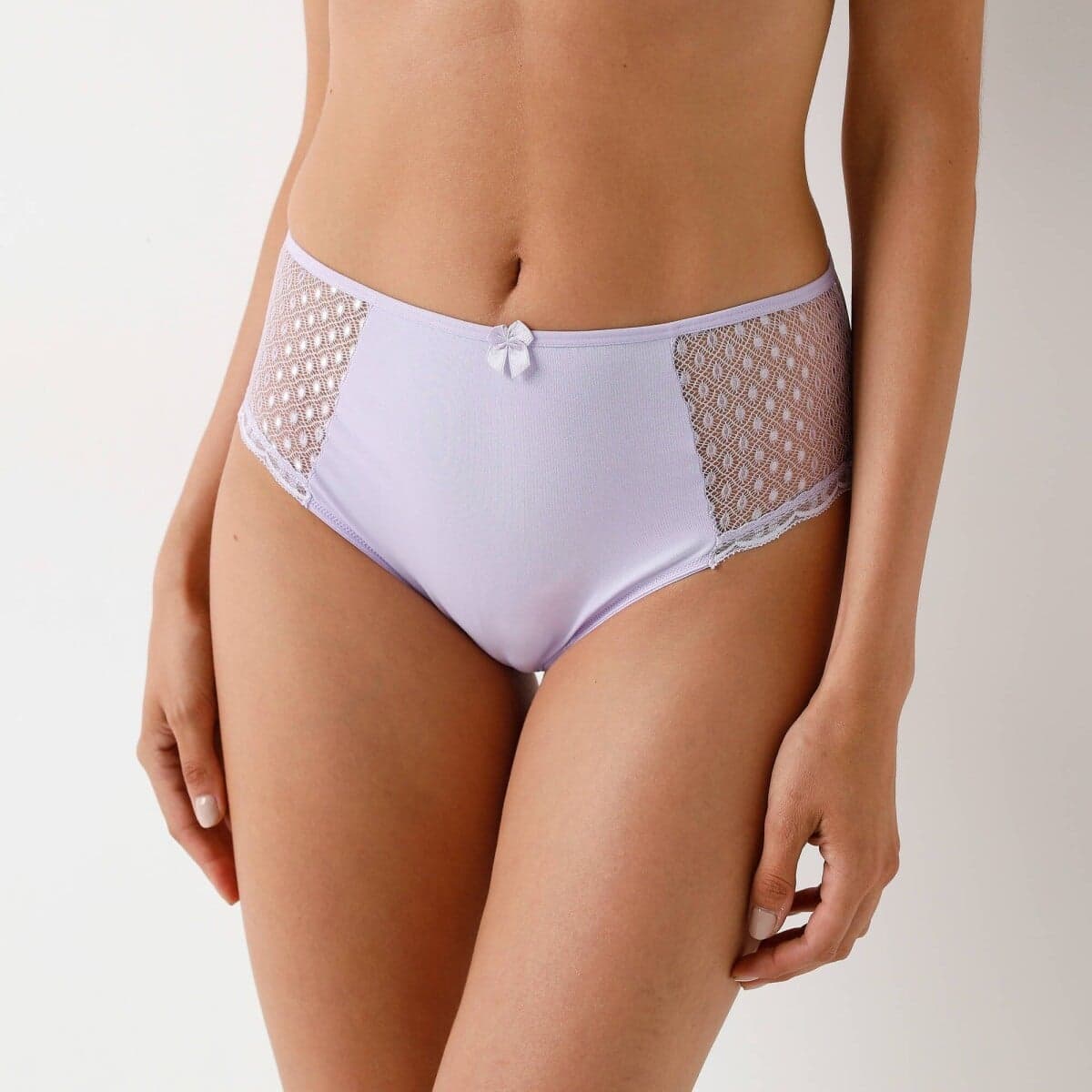 Súprava 4 maxi nohavičiek Tropea zn. Confidence Lingerie® zo strečového džerseja a čipky, s potlačou