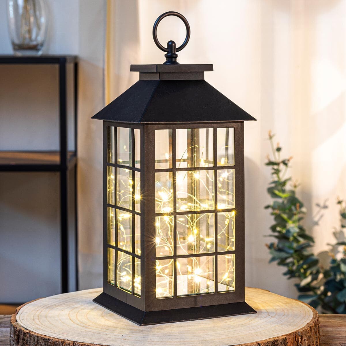LED Lampáš s medenou svetelnou reťazou 1